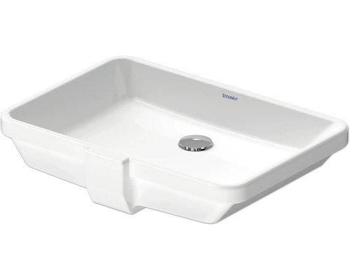 Vasque pour meuble Lavabo encastré DURAVIT Duravit Design Classics 52,5 x 38 cm blanc brillant 0316530000 Vasque à poser rectangulaire en céramique sanitaire avec valve de vidange