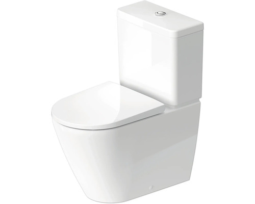 DURAVIT WC für WC-Kombination D-Neo Tiefspüler ohne Spülrand weiß glänzend ohne WC-Sitz und Spülkasten 2002090000 Stand-WC aus Keramik mit Spülkasten