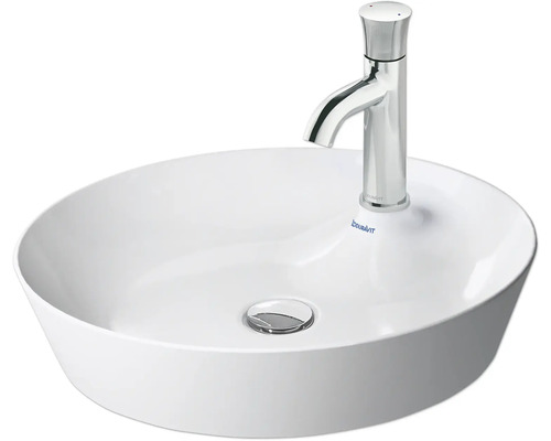 Vasque à poser DURAVIT Cape Cod 48 x 48 cm blanc brillant 2328480000 Lavabo en céramique avec robinet