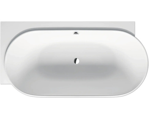 Oval geformte Badewanne aus Acryl von oben