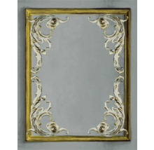 Miroir rectangulaire avec cadre doré et ornements décoratifs