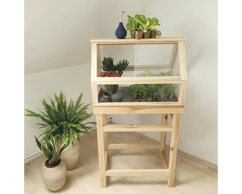 Minigewächshaus promadino 65 x 40 cm natur