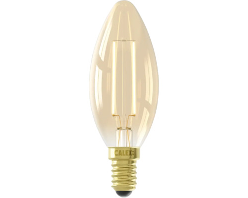 Ampoule flamme LED B35 à intensité lumineuse variable E14/3,5W or 250 lm 2100 K blanc chaud filament Calex Warm Ampoule LED goutte d''eau Calex