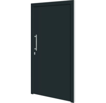 ARON HaustürBasic 3101 Aluminium-Kunststoff-Verbund RAL 7016 anthrazitgrau 1000x2000 mm beidseitig flügelüberdeckend DIN Links inkl.Stoßgriffset,Innendrücker in Edelstahl,Profilzylinder mit 3 Schlüsseln