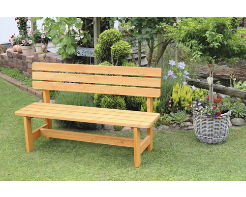 Gartenbank promadino Summer 3 -Sitzer 150x51x90 cm Kiefer braun lasiert