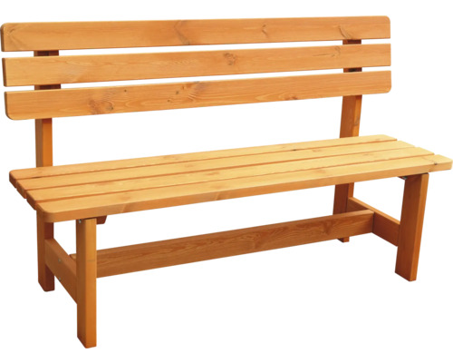 Banc en bois avec dossier pour l''extérieur