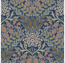 Papier peint à fleurs avec des feuilles et un motif floral