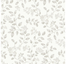 Papier peint avec motif de feuilles et de fleurs