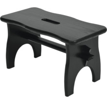 Marchepied noir en bois avec poignée