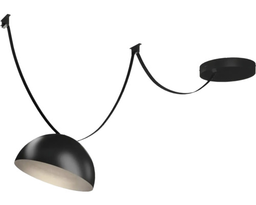 Lampe suspendue de forme semi-circulaire avec suspension par câble