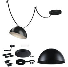 Luminaire suspendu avec abat-jour et accessoires de montage