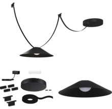 Suspension noire avec accessoires