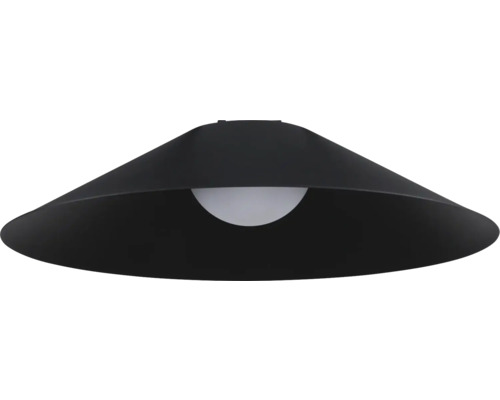 Suspension noire de forme conique avec source de lumière