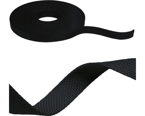 Schwarzes Gurtband auf Rolle