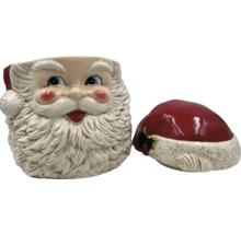 Boîte à biscuits Père Noël avec couvercle amovible