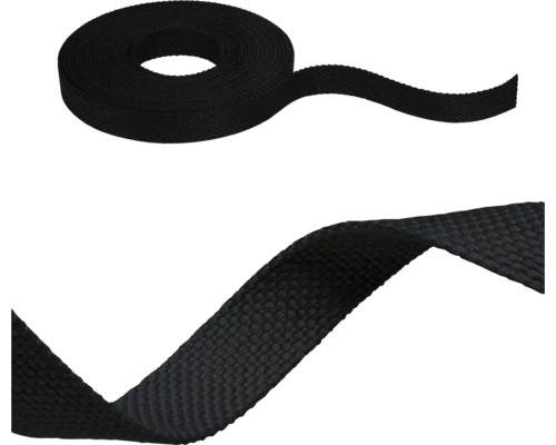 Schwarzes Gurtband auf Rolle