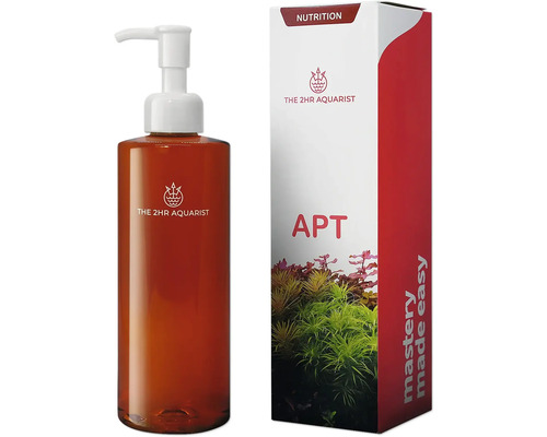 The 2HR Aquarist APT Aquariumpflanzennahrung mit Dosierspender und Verpackung