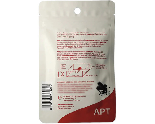 APT J Düngekapseln für Aquarien, Packung mit 18 Stück