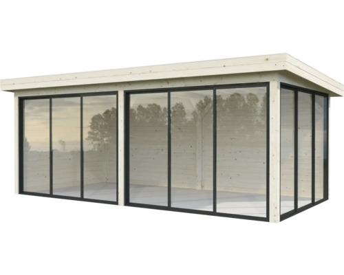 Holz Gartenhaus mit Glasfront