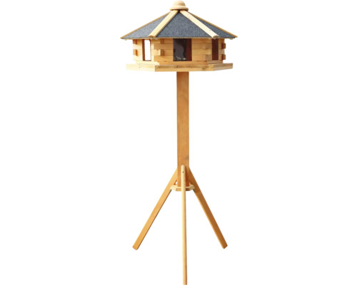 Vogelhaus aus Holz mit Ständer für den Garten