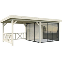 Holzpavillon mit Schiebetüren