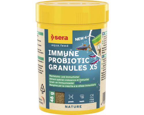 Nourriture pour poissons sera Immune Probiotic Granules XS 100 ml (48 g), nourriture sous forme de granulés, nourriture de croissance