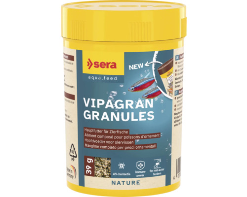 Nourriture sous forme de granulés sera Vipagran Granules 100 ml (39 g), aliment composé