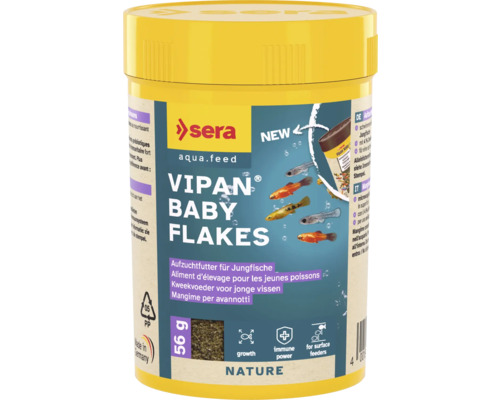 Aliment d'élevage sera Vipan Baby Flakes 100 ml (56 g), micro-flocons