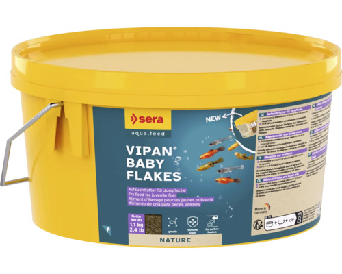 Aliment d'élevage sera Vipan Baby Flakes 2,2 l (1,1 kg), micro-flocons