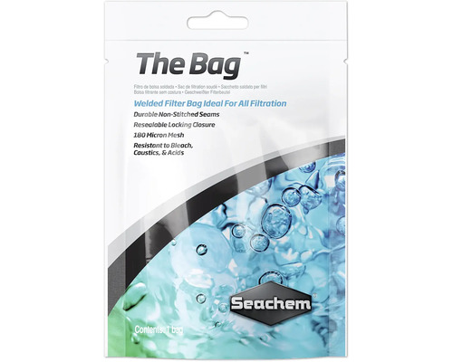 Filtermedienbeutel Seachem The Bag Filterbeutel ca. 13 x 25 cm, für ca. 0,7 L, Maschenweite ca. 0,7 mm Seachem The Bag Filterbeutel, geschweißte Ausführung, ideal für die Filtration