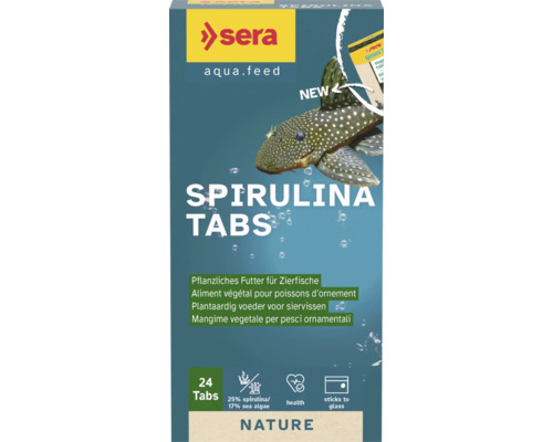 Nourriture en pastilles sera Spirulina Tabs 24 Tabs (16 g), nourriture pour silures