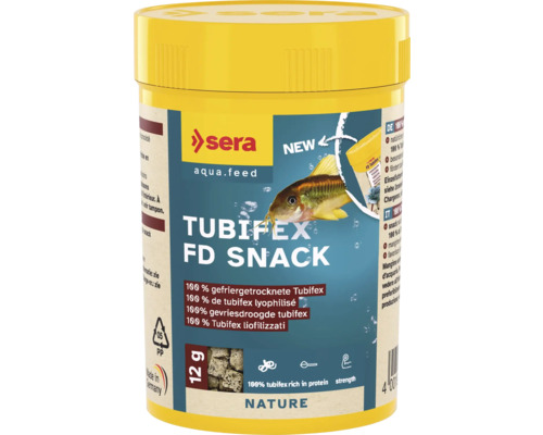 Nourriture pour poissons sera Tubifex FD Snack 100 ml (12 g), friandises