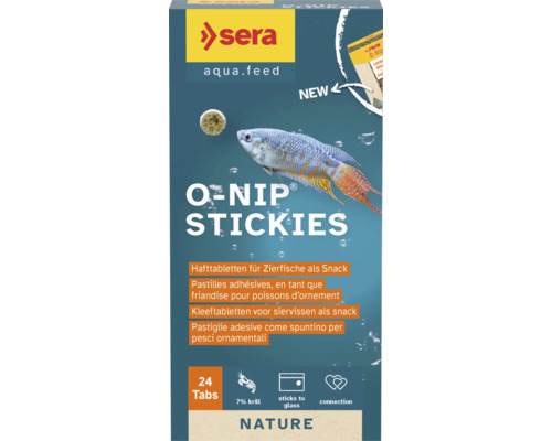 Nourriture en pastilles sera O-Nip Stickies 24 Tabs (16 g), nourriture pour silures