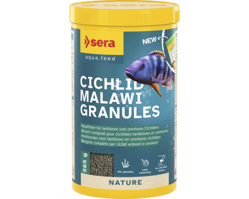 Aliment pour cichlidés sera Granured Nature 1000 ml (210 g) aliment principal pour cichlidés d'Afrique de l'Est