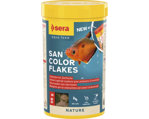 Nourriture pour poissons sera San Color Flakes 250 ml (60 g), nourriture colorée