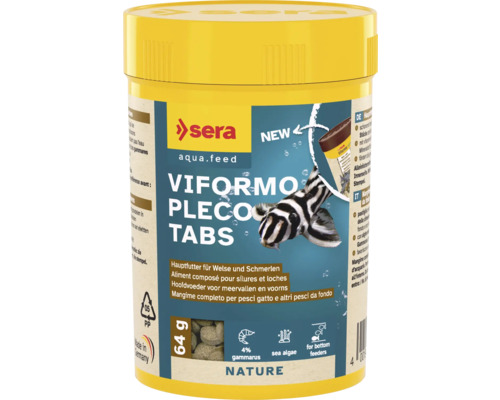 Nourriture en pastilles sera Viformo Pleco Tabs 100 ml (64 g), nourriture pour silures et loches