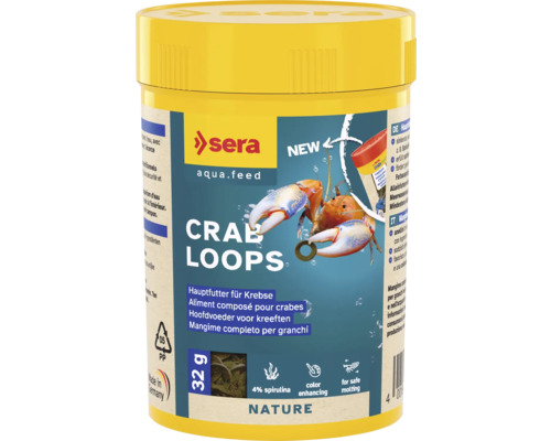 Nourriture pour crabes sera Crab Loops 100 ml (32 g) Sera Crab Loops aliment complet pour crabes, 32 grammes