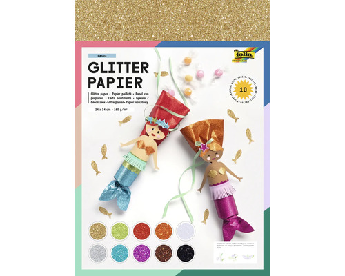 Glitterpapier 24x34 cm