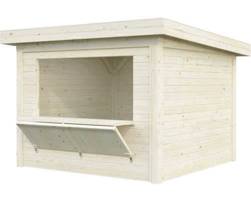 Stand de vente en bois avec guichet