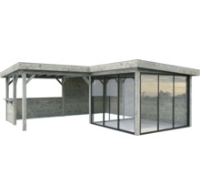 Pavillon de jardin en bois avec façade vitrée