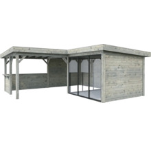 Maison de jardin en bois avec façade en verre