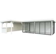 Abri de jardin en bois avec portes coulissantes