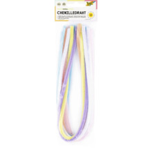 Paquet de fil chenille, 50 cm de long, 8 mm d''épaisseur, 10 pièces