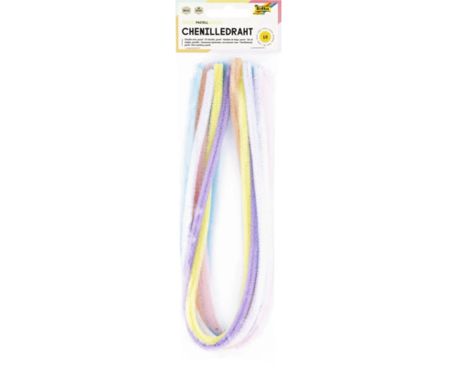 Paquet de fil chenille, 50 cm de long, 8 mm d''épaisseur, 10 pièces