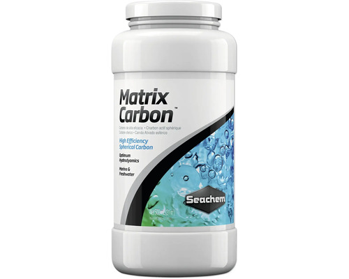 Agent filtrant Seachem Matrix Carbon charbon filtrant haute performance 500 ml Charbon actif Matrix Carbon pour aquariums d''eau douce et d''eau de mer en récipient
