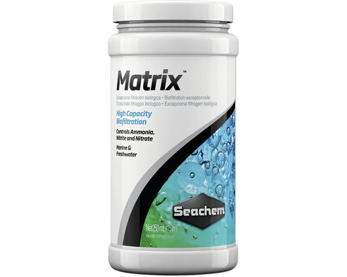 Agent filtrant Seachem Matrix agent filtrant très poreux, pour un filtrage biologique efficace 250 ml Seachem Matrix matériau de biofiltration pour aquarium, 250 ml