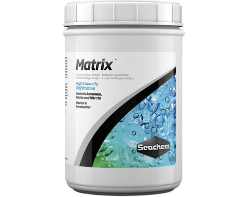 Agent filtrant Seachem Matrix agent filtrant très poreux, pour un filtrage biologique efficace 2 l Seachem Matrix Matériau de biofiltration pour contrôler l''ammoniac, les nitrites et les nitrates dans les aquariums d''eau de mer et d''eau douce