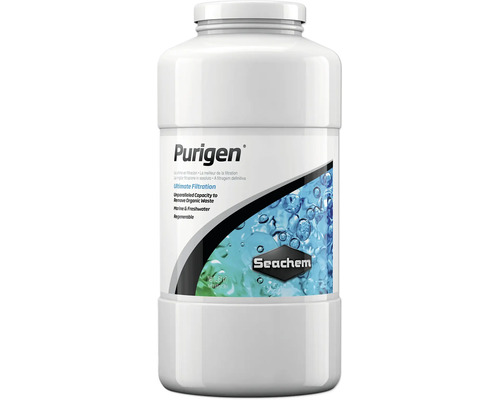Agent filtrant Seachem Purigen, assure une eau cristalline, produit d'adsorption synthétique 100 ml Filtre à eau Seachem Purigen dans une bouteille blanche