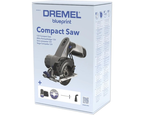 Scie compacte sans fil Dremel 12V dans sa boîte