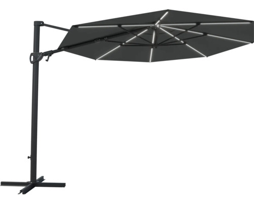 Freiarmschirm mit Beleuchtung für den Garten oder die Terrasse